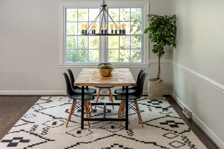 rules for dining room rugs