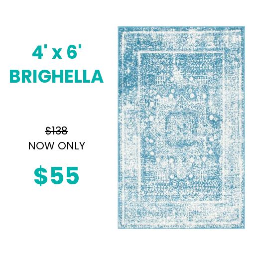 4x6 Blue Brighella $39