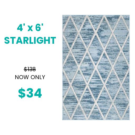 4x6 Blue Starlight $34